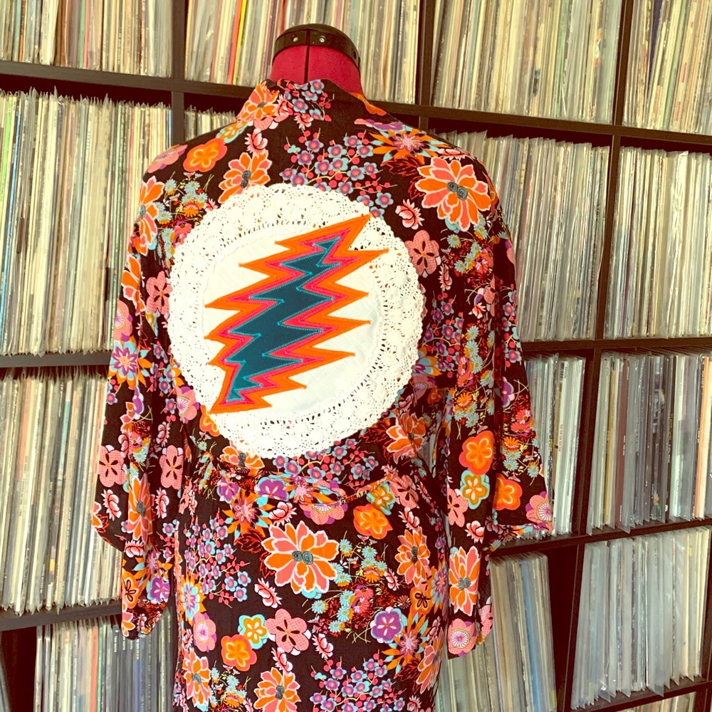 Slip(knot) & Kimono Robe Set Grateful Dead ❤️⚡️💙